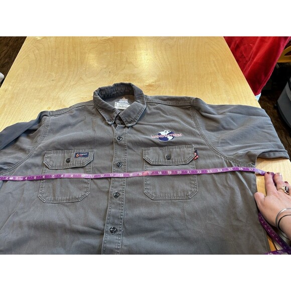 LAPCO FR Button-Down Shirt Men XL Long-Sleeve Workwear Monogram - Picture 7 of 8
